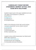 CARDIOLOGY FISDAP REVIEW (PARAMEDIC) NEWEST ACTUAL 2024 EXAM WITH SOLUTIONS