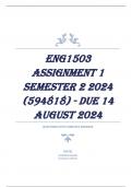 ENG1503 Assignment 1 Semester 2 2024 (594818) - DUE 14 August 2024