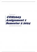 COM2603 Assignment 1 Semester 2 2024