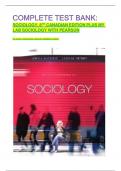 COMPLETE TEST BANK: SOCIOLOGY, 8TH CANADIAN EDITION PLUS MY LAB SOCIOLOGY WITH PEARSON BY JOHN J. MACIONIS, LINDA M. GERBER LATEST.