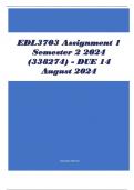 EDL3703 Assignment 1 Semester 2 2024 (338274) - DUE 14 August 2024