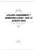 LPL4804 Assignment 1 Semester 2 2024 - DUE 15 August 2024