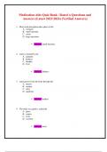 MEDICATION AIDE QUIZ BANK  RATED A QUESTIONS AND ANSWERS (LATEST 2023/2024) (VERIFIED ANSWERS)