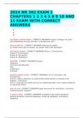 2024 NR 302 EXAM 1 CHAPTERS 1 2 3 4 5 8 9 10 AND 11 EXAM WITH CORRECT ANSWERS 