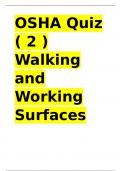 OSHA Quiz ( 2 ) Walking and Working Surfaces and Fall Protection