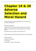 Chapter 19 & 20 Adverse Selection and Moral Hazard.