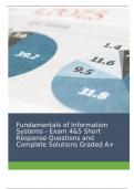 Fundamentals of Information Systems - Exam 4&5 Short Response Questions and Complete Solutions