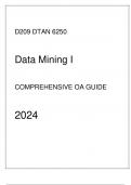 WGU D209 - DTAN 6250 Data Mining I - Comprehensive OA Guide 2024.