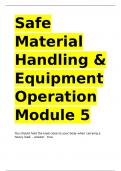 Safe Material Handling & Equipment Operation Module 5