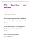 JAC Questions and  Answers