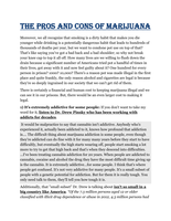 THE PROS AND CONS OF MARIJUANA