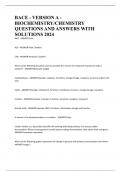 BACE - VERSION A - BIOCHEMISTRY/CHEMISTRY QUESTIONS AND ANSWERS WITH SOLUTIONS 2024