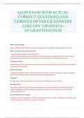 QASP EXAM WITH ACTUAL CORRECT QUESTIONS AND VERIFIED DETAILED ANSWERS ALREADY GRADED A+ GUARANTEED PASS