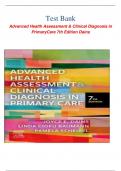 TEST BANK- Advanced Health Assessment & Clinical Diagnosis in Primary Care (7th Edition,2024)  Joyce E. Dains|| WITH CORRECT ANSWERS||ALL CHAPTERS