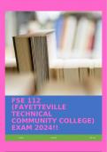 FSE 112 (FAYETTEVILLE TECHNICAL COMMUNITY COLLEGE) EXAM 2024!!