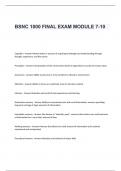 BSNC 1000 FINAL EXAM Questions and Answers MODULE 7-10