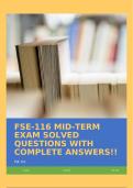 FSE-116 MID-TERM EXAM SOLVED QUESTIONS WITH COMPLETE ANSWERS!!