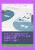 FSE-116-0901 EXAM QUESTIONS WITH  ALL COMPLETE SOLUTIONS!!