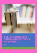 FSE-214 MIDTERM STUDY QUESTIONS & ANSWERS!!