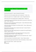 Final Exam -NCCT Questions and Answers