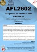 AFL2602 Assignment 2 ENGLISH (COMPLETE ANSWERS) Semester 2 2024 