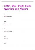 STNA Ohio Study Guide Questions and Answers