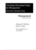 Test Bank For Management, 15th Edition by Mary A. Coulter Chapter1-18