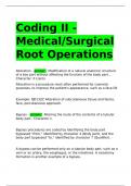 Coding II - Medical Surgical Root Operations