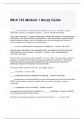 MHA 705 Module 1 Study Guide 2024