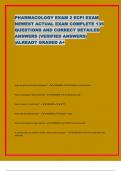 PHARMACOLOGY EXAM 2 ECPI EXAM  NEWEST ACTUAL EXAM COMPLETE 135  QUESTIONS AND CORRECT DETAILED  ANSWERS (VERIFIED ANSWERS)  |ALREADY GRADED A+  How are glucocorticosteroids given? - ANSWER-Inhalation- preventative How is enoxaparin administered? - ANSWER-