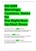 UH-60M Warnings, Cautions, Notes for Pre-flight/Run-Up/Shut Down