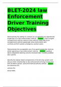 BLET-2024 law Enforcement Driver Training Objectives.