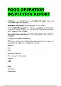 FOOD OPERATION INSPECTION REPORT