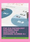 FSE 214 PATHOLOGY MIDTERM PREP QUESTIONS & ANSWERS SCORED A+