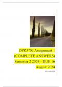 DPR3702 Assignment 1 (COMPLETE ANSWERS) Semester 2 2024 - DUE 16 August 2024