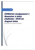 COM3702 Assignment 1 Semester 2 2024 (848160) - DUE 22 August 2024