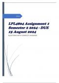 LPL4804 Assignment 1 Semester 2 2024 - DUE 15 August 2024