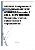 AFL2602 Assignment 2 ENGLISH (COMPLETE ANSWERS) Semester 2 2024 - DUE r 2024 ; 100% TRUSTED Complete, trusted solutions and explanations.