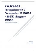 COM2601 Assignment 1 Semester 2 2024 - DUE August 2024