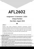 AFL2602 Assignment 12 (ANSWERS) Semester 2 2024 - DISTINCTION GUARANTEED