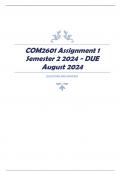 COM2601 Assignment 1 Semester 2 2024 - DUE August 2024