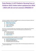 Peds Retake 2 || ATI Pediatric Nursing Care of Children 2023 retake latest update exam 2024 – 2025 with all correct answers GRADED A+