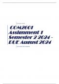 COM2601 Assignment 1 Semester 2 2024 - DUE August 2024