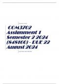 COM3702 Assignment 1 Semester 2 2024 (848160) - DUE 22 August 2024