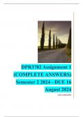 DPR3702 Assignment 1 (COMPLETE ANSWERS) Semester 2 2024 - DUE 16 August 2024