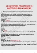 ATI NUTRITION PROCTORED 70 QUESTIONS AND ANSWERS