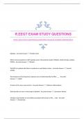 R.EEGT EXAM STUDY QUESTIONS|GUARANTEED ACCURATE ANSWERS|VERIFIED{2024}