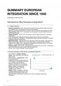 Samenvatting European Integration since 1945