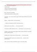 Protein Synthesis and gene expression test Review Questions with Answers