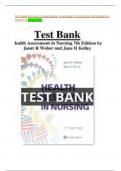 TEST BANK FOR HEALTH ASSESSMENT IN NURSING 7TH SEVENTH EDITION